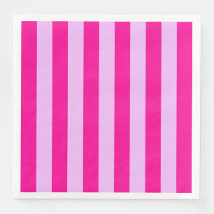 Pink & Magenta Stripe Pattern Napkin