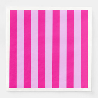Pink & Magenta Stripe Pattern Napkin
