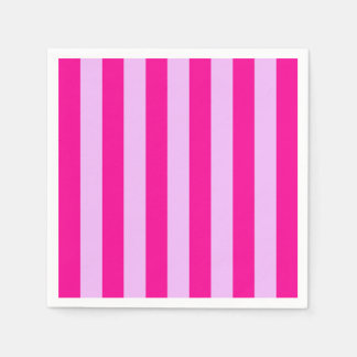 Pink & Magenta Stripe Pattern Napkin