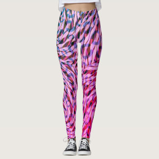 pink Magic Vintage pattern mix Leggings