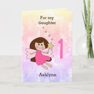 Pink Magical Fairy Girl Birthday Card