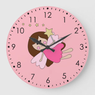 Pink Magical Fairy Wall Clock