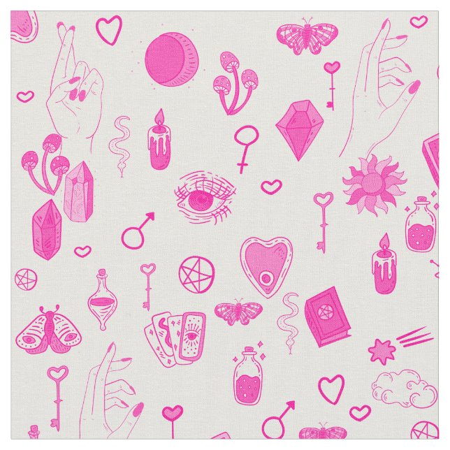 pink magical mystical fabric (Close Up)