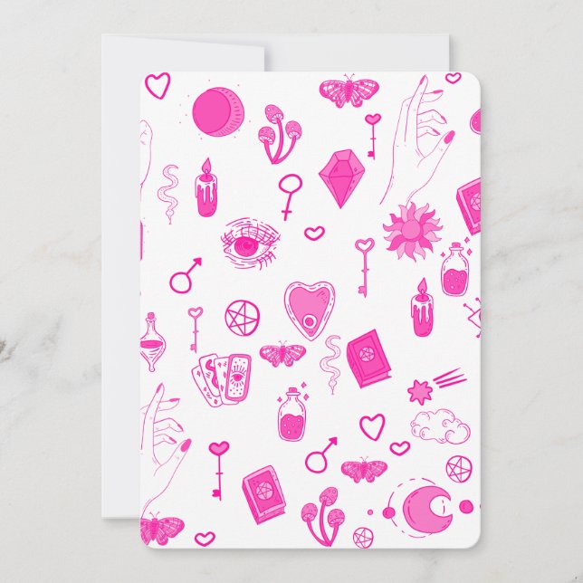 pink magical mystical invitation (Front)