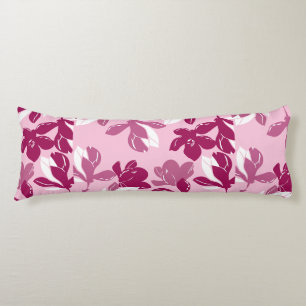 Pink magnolia botanical Print Body Cushion