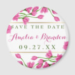 Pink Magnolia Buds & Flowers Wedding Magnet<br><div class="desc">Pink Magnolia Buds & Flowers Wedding by partily.</div>