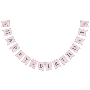 Pink Magnolia FIrst Birthday Bunting