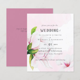 Pink Magnolia Floral Budget Wedding