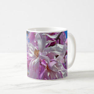 Pink magnolia flowers coffee mug