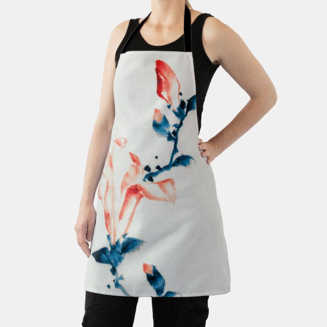 Pink Magnolia, Hokusai, Ukiyo-e Apron (Insitu)