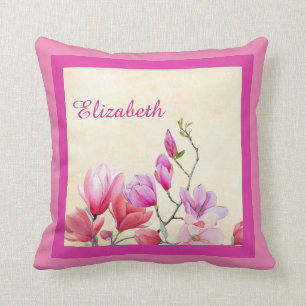 Pink Magnolia Scatter Cushion Throw Pillow