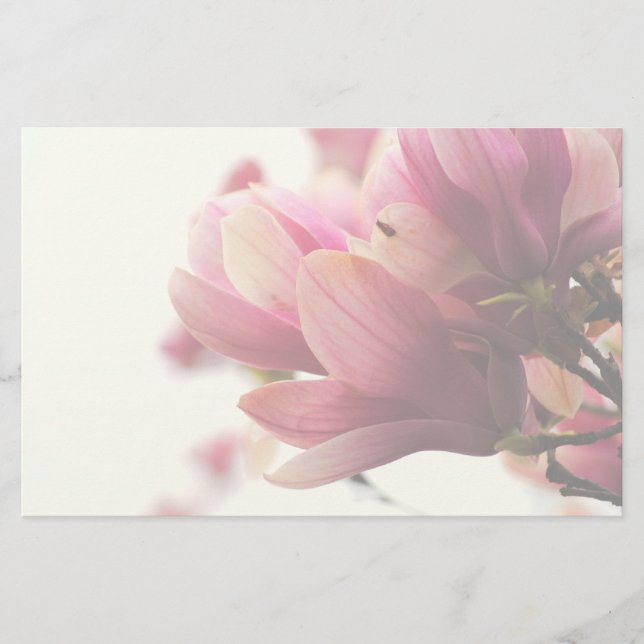Pink Magnolia  Stationery (Front)