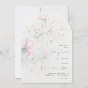 Pink Magnolia Vow Renewal Invitation