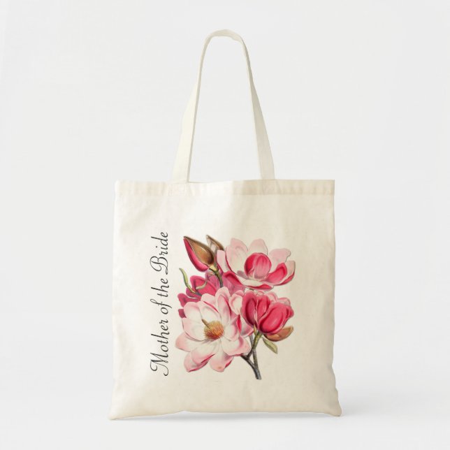 Pink Magnolias Mother of the Bride Tote Bag (Front)