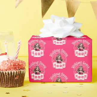 Pink Mahjong Queen Wrapping Paper