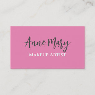 Pink Makeup Artist Beauty Hair Salon Custom Colour Business Card