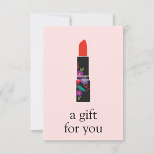 Pink Makeup Artist Lipstick Gift Certificate