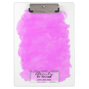 Pink Makeup Splotch Elegant Chic Glam Personalised Clipboard