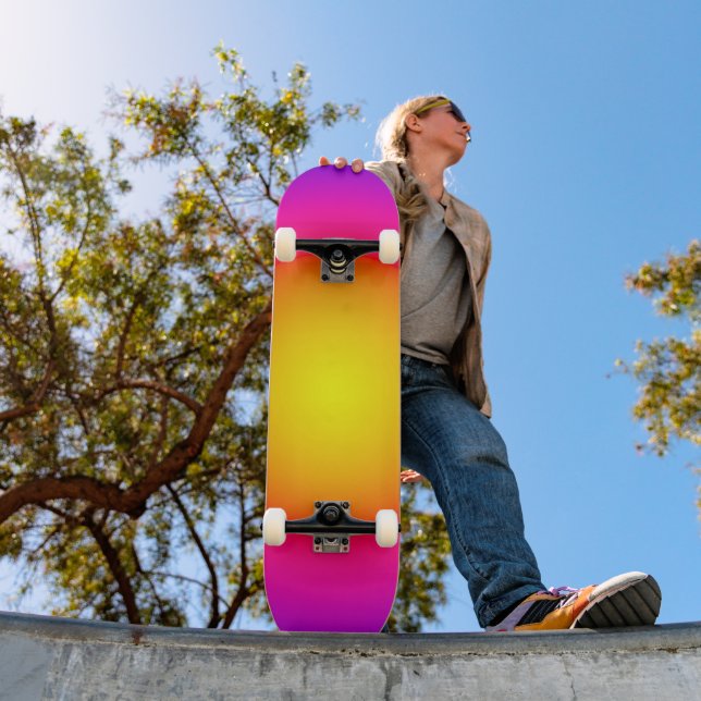 Pink Malibu Sunburst Skateboard (Outdoor 1)