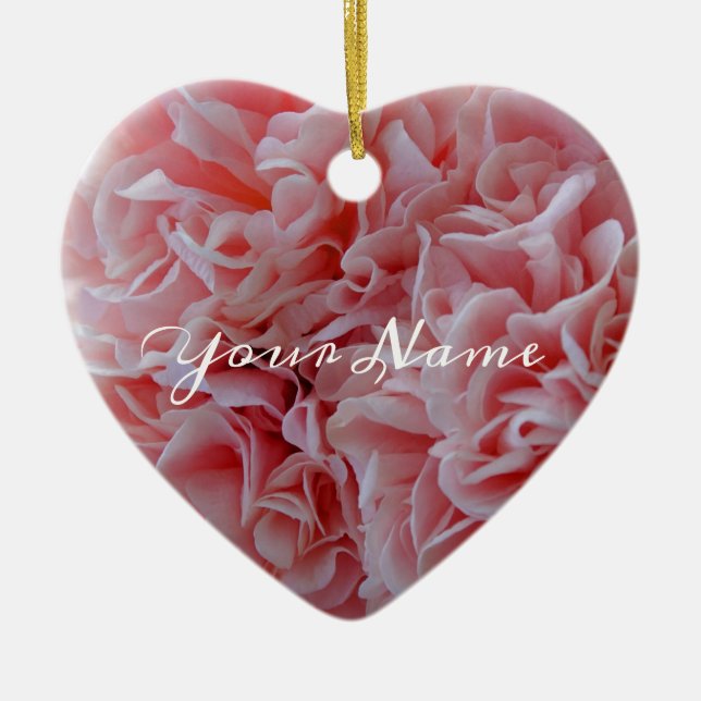  Pink Mallow Ceramic Ornament (Front)