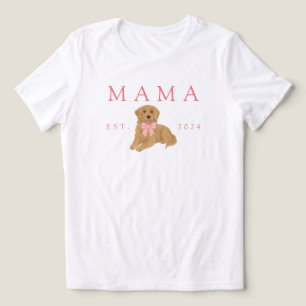 Pink Mama Golden Retriever Birthday Tri-Blend Shirt