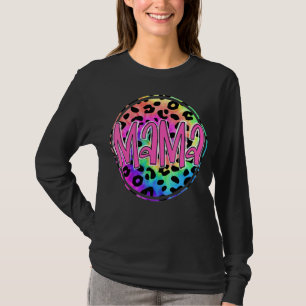 Pink Mama Leopard Cheetah Western Mum Mother's Day T-Shirt
