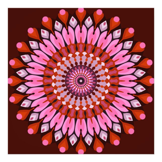 Pink Mandala  Photo Print (Front)