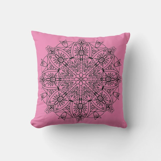 Pink Mandala Pillow (Front)