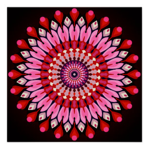 Pink Mandala  Poster