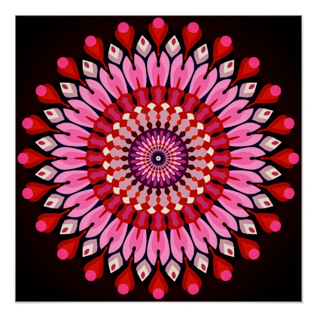 Pink Mandala  Poster (Front)