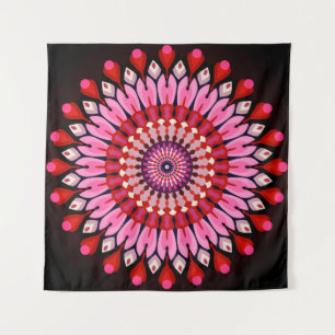 Pink Mandala  Tapestry