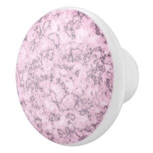 pink marble abstract decor ceramic knob