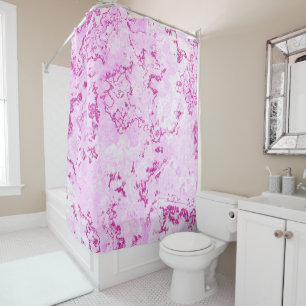 Pink Marble abstract Shower Curtain