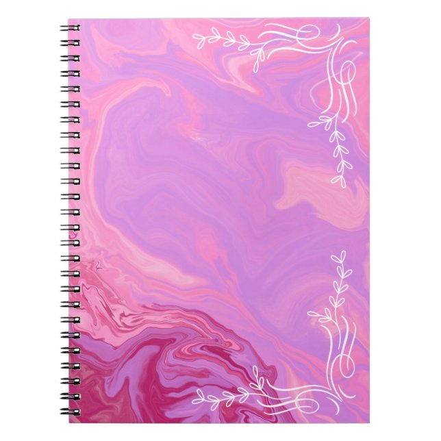 Pink Marble Aesthetic Notebook (Front)