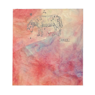 Pink Marble Aries Notepad