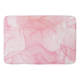 Pink marble background, fluid art background table bath mat