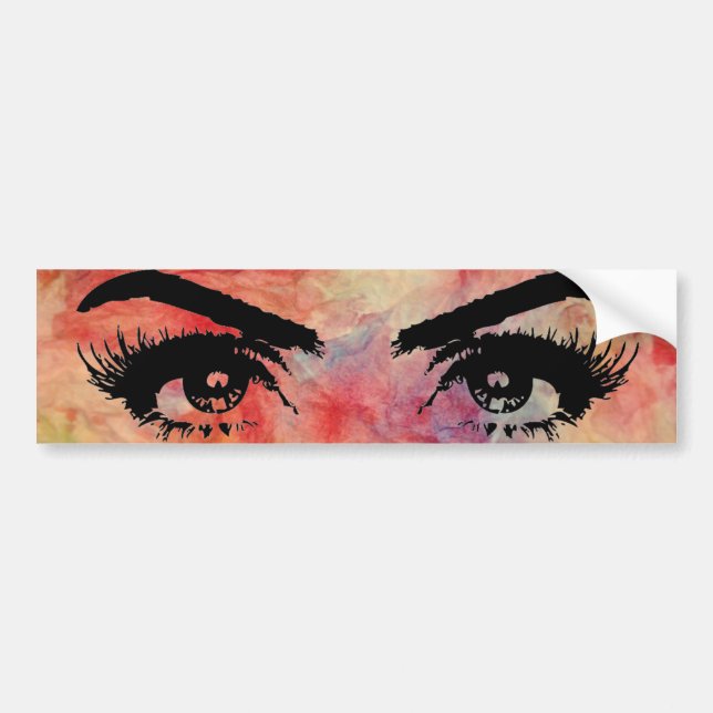 Pink Marble Bumper Sticker (Front)