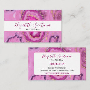Pink Marble Business Card
