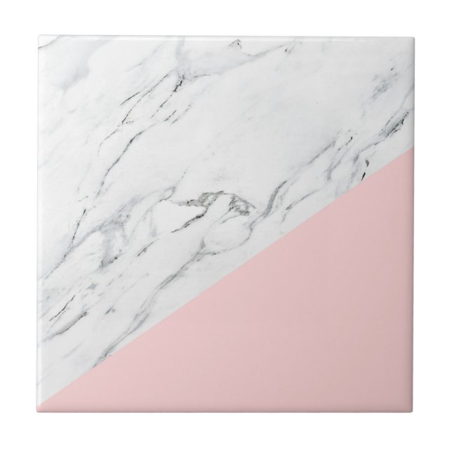 Pink & Marble Ceramic Tile (Front)