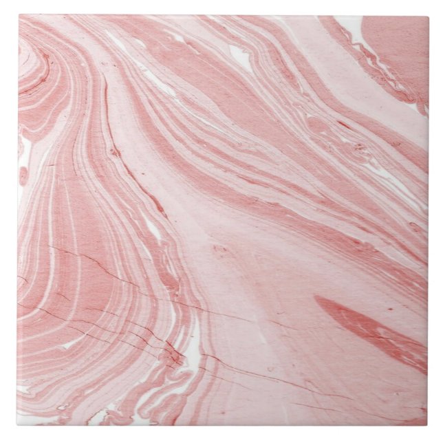 Pink Marble Ceramic Tile (Front)