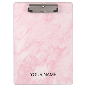Pink Marble Customise Clipboard
