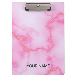Pink Marble Customise  Clipboard