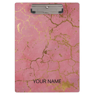 Pink Marble Customise  Clipboard