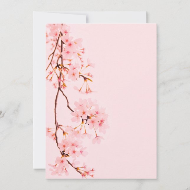 pink marble flower Flat Card (Front)