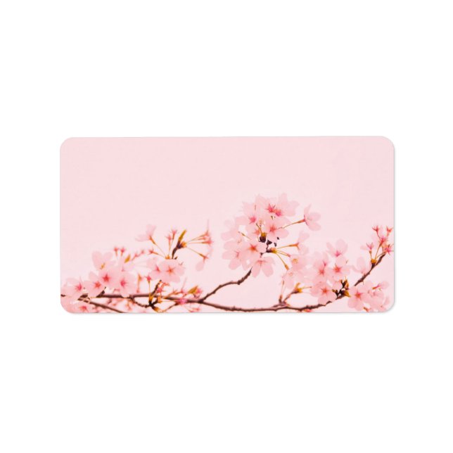 pink marble flower Return Address Label (Front)