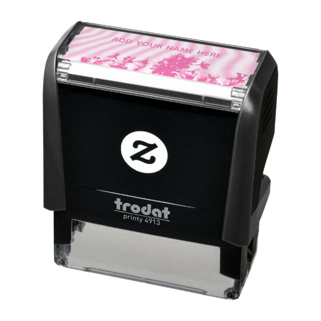 pink marble flower self-inking stamp (Product)