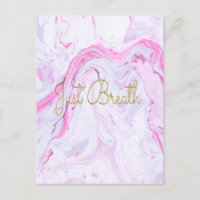 Pink Marble Just breathe design