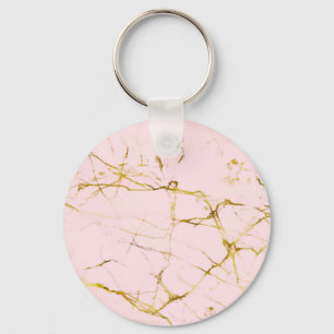 Pink Marble Key Ring