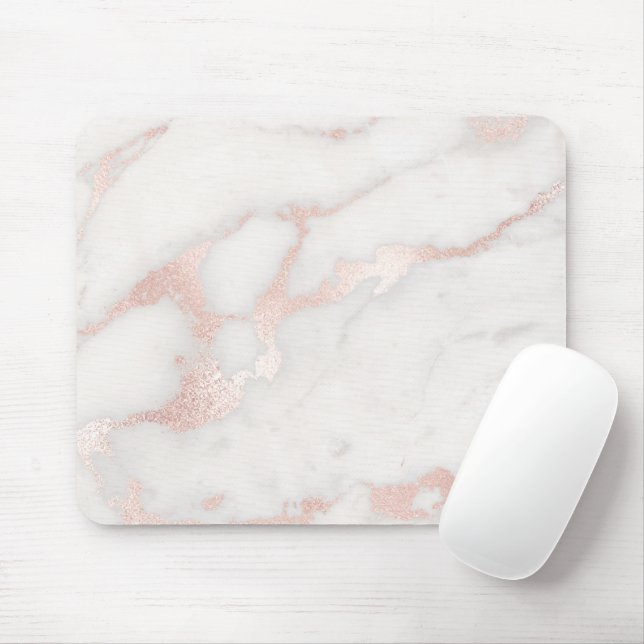 pink marble mouse pad (With Mouse)