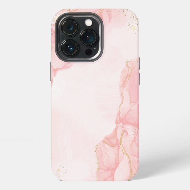 Pink Marble Pattern iPhone Case (Back)